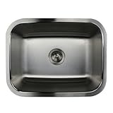 Nantucket Sinks NS2318-16 23-Inch Small Rectangle Single Bowl Stainless Steel Undermount Kitchen Sin