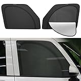 【2in1 サンシェード+カーテン 一体式】MWWM トヨタ ルーミー サンシェード メッシュカーテン サイド用 ROOMY M900A M910A型 カーシェード マグネット 換気 UVカット 防虫 2016.11-現行 運転席 助手席 遮光 断熱 車中泊・夏対策に最適 日よけ アクセサリー 収納袋付き 2枚