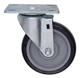 Quantum Storage Systems PT-PS 1-1/4 Diameter Polyurethane Wheel One Swivel Plate Caster, 300 lbs Cap