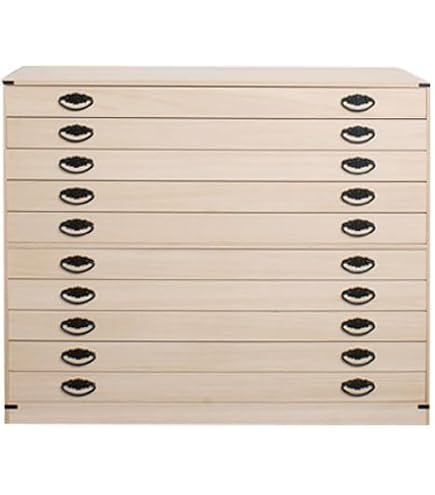 Amazon｜大川家具 nakakei 桐小袖タンス 10段｜チェスト・タンス