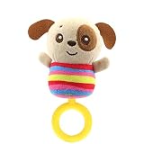 wenasiベビーソフトRattle Infant Toys Handbell Cute Cartoon Animal開発おもちゃ新生児幼児用誕生日プレゼント(犬)
