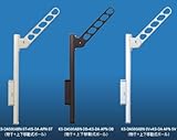 キョーワナスタ 屋外用壁付け物干し アーム付上下移動式ポール 1セット2本入 KS-DA500ABN-SV+KS-DA-APN-SV シルバー スイングアーム