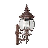 Transglobe Lighting 4052 RT Outdoor Wall Light with Beveled Glass Shades, Rust Finished [並行輸入品]