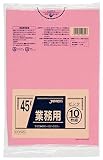 ジャパックス ゴミ袋 ピンク 縦80cm×横65cm×厚さ0.03mm 45L スタンダードポリ袋 カラータイプ CCP45 10枚入