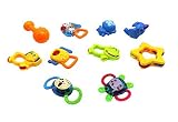 10ピースver-babyベビーボトルSoothing Teething Ring and Rattleセット
