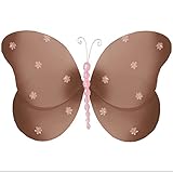 HangingバタフライブラウンピンクSparkleメッシュナイロン蝶デコレーション装飾赤ちゃん保育園寝室女の子部屋天井壁装飾結婚式誕生日パーティーベビーシャワーバスルームキッズChilds 3dアー