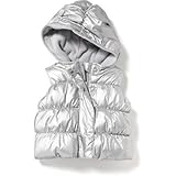 オールドネイビー OLD NAVY/ フードメタリックフロストフリーベスト シルバー アウターベスト 6～12ヶ月【並行輸入】