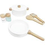 アレックス・サンガ サクッと切れるままごと 木製 磁石 食品衛生検査適合 キッチン コンロ 魚焼きグリル 遊んでしまえる お片付け 知育玩具 (鍋＆フライパンセット P&P)