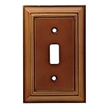 Franklin Brass 171912 Wood Architectural Single Toggle Switch Plate/ Cover, Saddle, 1 Per Pack [並行輸入