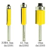 dms12501 フラッシュトリム・ビット ３組セット1/4・トリマービットMicrotungsten carbide