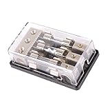 Fenteer 60A　ヒューズ付　3ウェイ　AGUヒューズホルダー　自動車　ステレオ　オーディオ　ヒューズブロック