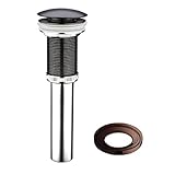 VIGO Bathroom Faucet Vessel Vanity Sink Pop Up Drain Stopper without Overflow and Mounting Ring, Oil
