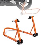 Donext バイクスタンド リア メンテナンススタンド 後輪用 整備用 耐荷重340kg 750LBS キャスター付き L型 ブラック