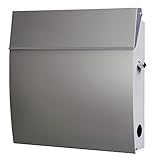 郵便ポスト 郵便受け メールボックス 壁掛け EUROデザイナーズポスト ワイド 鍵付き MB5805WIDE 100（シルバー）