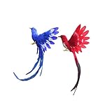 Lovoski 人工鳥　生き生き　装飾用　2個　各色1個　インテリア　ガーデン　お祭り　プレゼント　