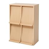 【6BOXシリーズ】フラップ4枚扉（ナチュラル）fr-047
