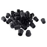 uxcell　ゴム脚パッド　脚ピタキャップ 脚カバー　家具用　円錐形　ブラック 内径12mm　50個入り