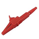 uxcell　 ワニ口クリップ　1000V 32A　テスト　リード　プラスチック　カバー　レッド