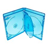 BDケース(ブルーレイケース) 4枚収納 スケルトンブルー 【２個セット】 [FN-BDT4]