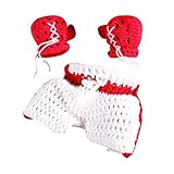 Zhhlinyuan Fashion Newborn Baby Girls Photo Photography Prop Crochet Knit Gloves+Shorts Set 2165
