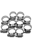 (AFROMARKET) ホースバンド ステンレス ねじ ハウジング 10個セット SUS304 13-23㎜