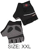 Men's Fingerless Gloves with Synthetic Gray Suede Palms, XXL (Tuffstuff: GL-85018)