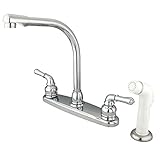 Elements of Design Magellan EB751 High Arch Kitchen Faucet with Sprayer, 8-Inch, Polished Chrome [並行