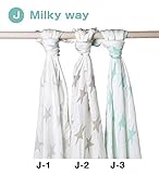 aden + anais (エイデンアンドアネイ) おくるみ バンブー バラ売り 1枚 出産祝い SILKY SOFT 【並行輸入品】 Milky way J-3