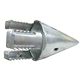 【10個入】 単管打込み用先端 管打兄弟 J-302 48.6用 単管の先端につけて地中に埋め込みやすくするミサイル はめ込むだけ J販 代不