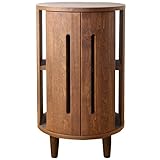 タンスのゲン 国産 完成品 シェルフ 天然木 ウォールナット アルダー無垢材 円柱 低ホルムアルデヒド ブラウン 39600009 00