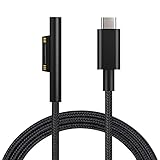 Sisyphy Surface to USB Type C 急速充電ケーブル「ナイロン 3m極太版」、Surface Connectポートを 45w15v以上のPDアダプター必要、充電用にType-c Surface電源配信に接続します、Microsoft Surface Pro11/10/7/6/5/4/3 Go3/2/1、Surface Laptop1/2/3/6 対応