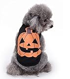 犬の服 暖かい セーター 犬服 ワンちゃん ペット服 ハロウィン かぼちゃ 変装 仮装 (M)
