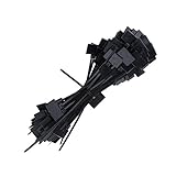 Perfk 約100ピース　150mmx4mm　　ナイロンケーブル　ジップ　タイ　ヘビー　デューティ　セルフロック　耐久性　全2色　　ヘビーデューティージップタイ - 黒