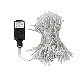 B-right 300 LEDs Warm White LED Curtain String Lights, 29V Low Output, 8 Modes Window Fairy String L
