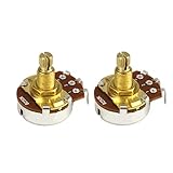FLEOR 4 個 B250K ギター ポット L18mm シャフト リニア テーパー トーン ポテンショメータ、ゴールデン カラー