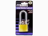 スターリングll200 Iron Long Shackle Padlock with 3キー、シルバー/ゴールド