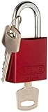 Brady Aluminum Lockout/Tagout Padlock Keyed Different 1-3/5 Body Length 1 Shackle Clearance Red (Pac