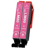 IC6CL80L 互換インクカートリッジ IC80L ICLM80L ライトマゼンタ 2本セット 80L とうもろこしインク 対応機種:EP-707A EP-708A EP-777A EP-807AR EP-808AB EP-907F EP-977A3 EP-978A3 EP-979A3 EP-982A3 大容量 残量表示
