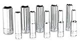 Powerbuilt 640499 1/4-Inch Drive SAE Deep Socket Set, 10-Piece [並行輸入品]