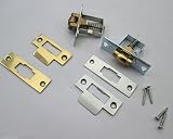 IRONMONGERY Worldâ Heavy Duty調節可能ローラーボルトキャッチMorticeドアスプリングRollingラッチサテンクロームby ironmongery世界