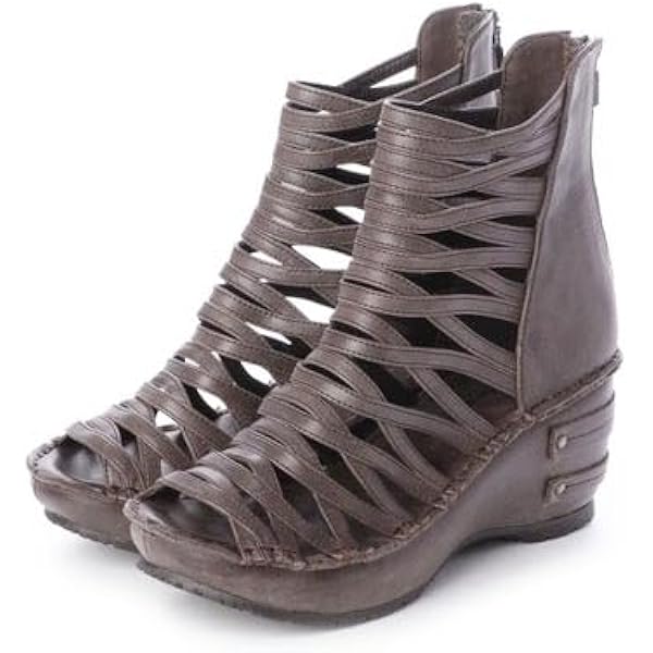 未使用級 ヒナデイグリーン ブーティサンダル グラディエーター バックジップ ヒナデイグリーン 4390 Hina Day Green 厚底サンダル グラディエーター