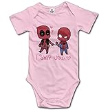 赤ちゃん&ベビー服 ずっと一緒だよ 仲良し おもしろ 半袖ロンパース 夏 女の子 男の子 18 Months ピンク