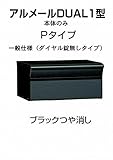 四国化成 郵便ポスト 埋込 アルメールDUAL1型Pタイプ ブラックつや消し 本体 ダイヤル無し