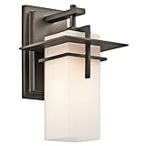 49642OZ Caterham 1LT Indoor/Outdoor Wall Sconce, Olde Bronze Finish with Satin Etched Cased Opal Gla