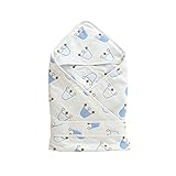 BORUIコットンsix-layerガーゼベビーバスタオルカバーブランケットキャップとベルト ブルー YIUABYUAB314