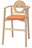 超カワイイ！まあるいスマイルマークのチャイルドチェア(オレンジ)安心の日本製で業務用途にも対応