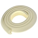 JSDDE　ベビー　安全　コーナークッション　コーナーガード　L型　厚手　弾力　1本 2メートル　家具　punbr材質　取付テープ付　赤ちゃん、老人を守る　 (ベージュ)