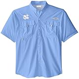 NCAA North Carolina Tar HeelsメンズCollegiate Bahama半袖シャツ、ホワイトキャップ、Large