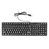 ラージ プリント キーボード、 104 キー USB 有線コンピューター キーボード プラグ＆プレイ ラージ キー キーボード フェードしない 視覚障害者用キーボード 高齢者やタイピングを始めたばかりの人向け