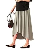 Angeliebe エンジェリーベ マタニティ エステル ベア天 イレギュラー ヘム スカート 妊婦服 産前 産後 (a.i.n) M カーキ 21844 21844260